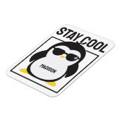 Individuelle Name cool Pinguin Magnet (Linke Seite)