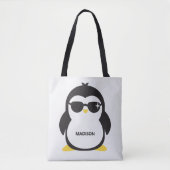 individuelle Name cool Pinguin Tasche (Vorderseite)