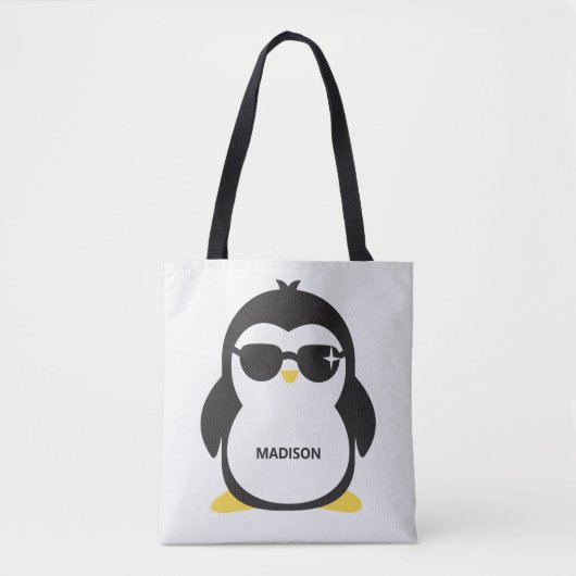 individuelle Name cool Pinguin Tasche (Vorderseite)