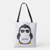 individuelle Name cool Pinguin Tasche (Rückseite)