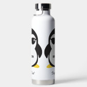 Individuelle Name Cool Pinguin Trinkflasche (Rechts)