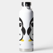 Individuelle Name Cool Pinguin Trinkflasche (links)