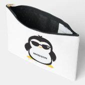 Individuelle Name cool Pinguin Zubehörtasche (Offen)