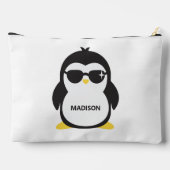 Individuelle Name cool Pinguin Zubehörtasche (Rückseite)