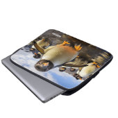 Individuelle Name Cool Pinguine Laptopschutzhülle (Vorne Knopf)