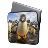 Individuelle Name Cool Pinguine Laptopschutzhülle (Vorderseite Links)