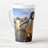 Individuelle Name Cool Pinguine Milchtasse (Linke Ecke)