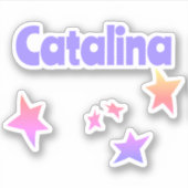 Individuelle Name Cool Rainbow Pink Space Galaxy S Aufkleber (Vorderseite)