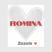 Individuelle Name Cool Silberherz Form Trendy Stil Aufkleber (Blatt)