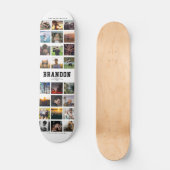 Individuelle Name Cool Trendy Instagram FotoCollag Skateboard (Vorderseite)