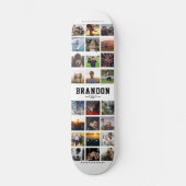 Individuelle Name Cool Trendy Instagram FotoCollag Skateboard (Vorderseite)