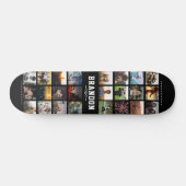 Individuelle Name Cool Trendy Instagram FotoCollag Skateboard (Horizontal)