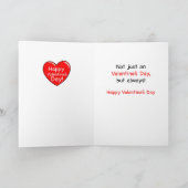 Individuelle Name Cool Valentine Penguin Karte (Innenseite)