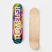 Individuelle Name Coole Farbskateboarddecke Skateboard (Vorderseite)