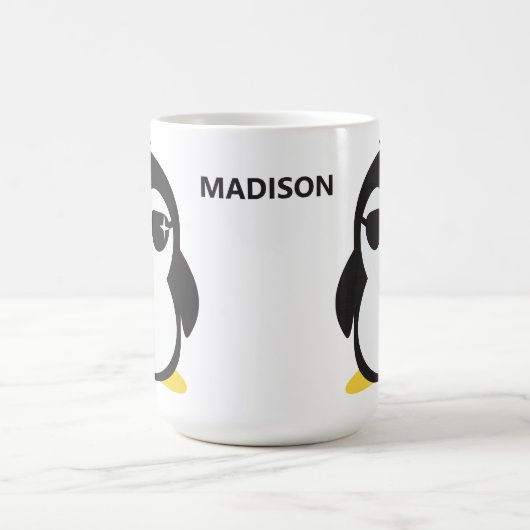 individuelle Name coole Pinguin-Tasse Kaffeetasse (Mittel)