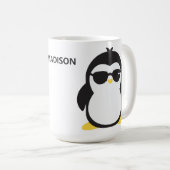individuelle Name coole Pinguin-Tasse Kaffeetasse (VorderseiteRechts)