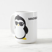 individuelle Name coole Pinguin-Tasse Kaffeetasse (Vorderseite Links)
