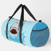 Individuelle Name Cooler Hai Duffle Bag (Rechte Ecke)