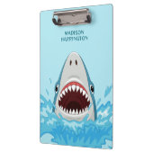 Individuelle Name Cooler Hai Klemmbrett (Links)