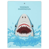 Individuelle Name Cooler Hai Klemmbrett (Rückseite)
