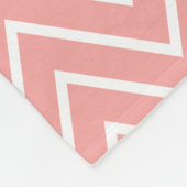 Individuelle Name Coral Grau Zickzack Muster Fleecedecke (Ecke)