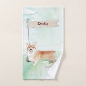 Individuelle Name Corgi Pet Dog Badhandtuch Set (Handtuch)