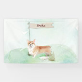 Individuelle Name Corgi Pet Dog Banner (Horizontal)