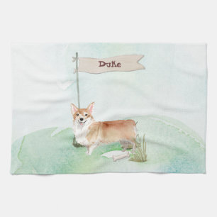 Individuelle Name Corgi Pet Dog Geschirrtuch