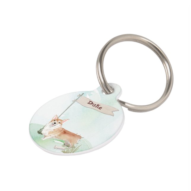 Individuelle Name Corgi Pet Dog Haustiermarke (Seite)