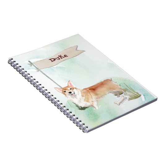 Individuelle Name Corgi Pet Dog Notizblock (Rechte Seite)