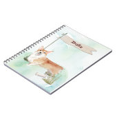Individuelle Name Corgi Pet Dog Notizblock (Linke Seite)