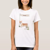 Individuelle Name Corgi Pet Dog T-Shirt (Vorderseite)