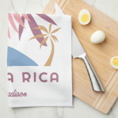Individuelle Name Costa Rica Motto Pura Vida Geschirrtuch (Viertel Falte)