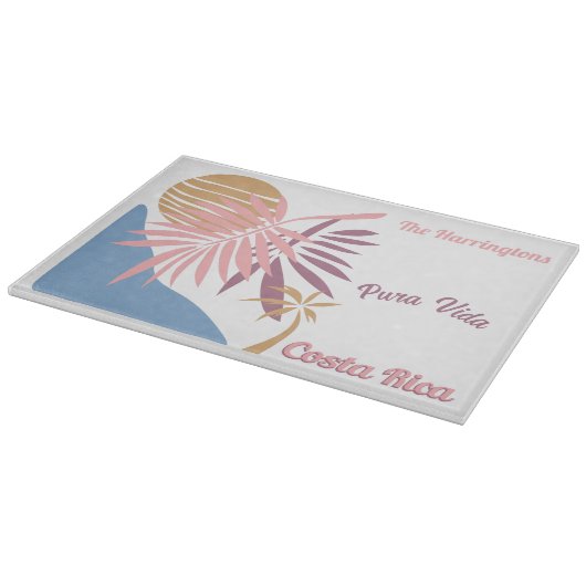 Individuelle Name Costa Rica Motto Pura Vida Schneidebrett (Ecke)