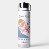 Individuelle Name Costa Rica Motto Pura Vida Trinkflasche (Hinten)