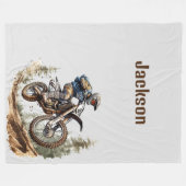 Individuelle Name Cosy Dirtbike Blanket Geschenkfa Fleecedecke (Vorderseite (Horizontal))