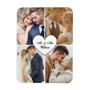Individuelle Name Couple Foto Mr & Mrs. Magnet