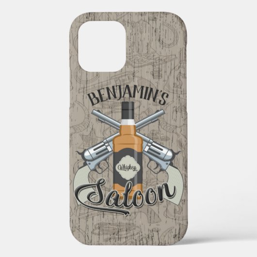 Individuelle Name Cowboy Revolver Gun Whiskey Salo Case-Mate iPhone Hülle (Rückseite)