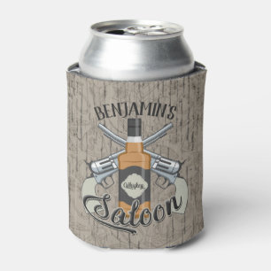 Individuelle Name Cowboy Revolver Gun Whiskey Salo Dosenkühler