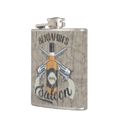 Individuelle Name Cowboy Revolver Gun Whiskey Salo Flachmann (Links)