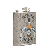 Individuelle Name Cowboy Revolver Gun Whiskey Salo Flachmann (Rechts)