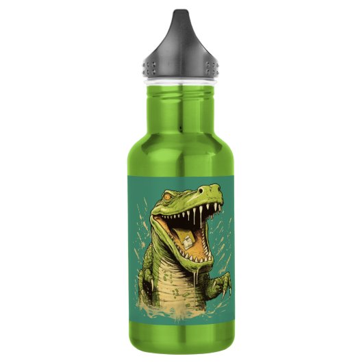 Individuelle Name Crocodile Edelstahlflasche (Links)