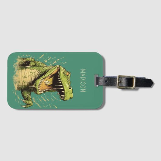 Individuelle Name Crocodile Gepäckanhänger (Vorderseite (Horizontal))