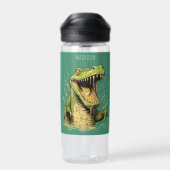 Individuelle Name Crocodile Trinkflasche (Rückseite)
