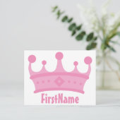 Individuelle Name Crown Postkarte (Stehend Vorderseite)