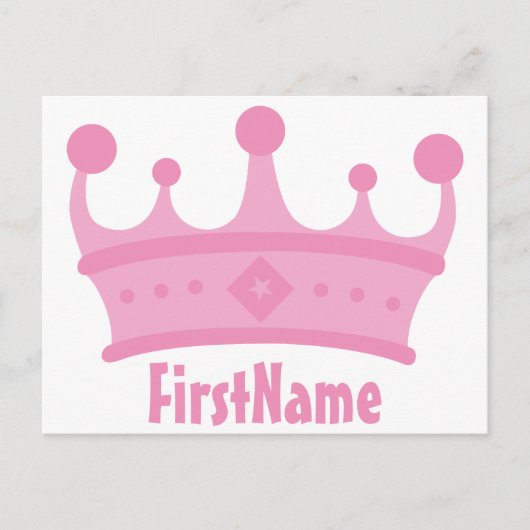Individuelle Name Crown Postkarte (Vorderseite)
