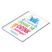 Individuelle Name Cruise Drinks Notizblock (Linke Seite)