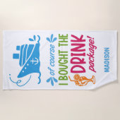 Individuelle Name Cruise Drinks Strandtuch (Vorderseite)