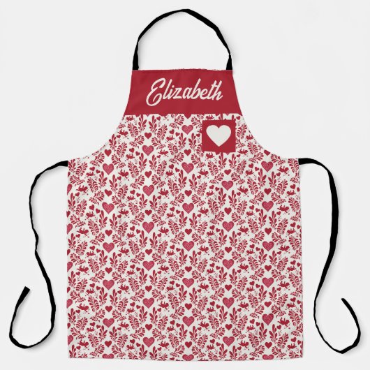 Individuelle Name Cupid & Hearts Schürze (Vorderseite)