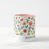 Individuelle Name Custom Message Floral Tasse (Zentrum)